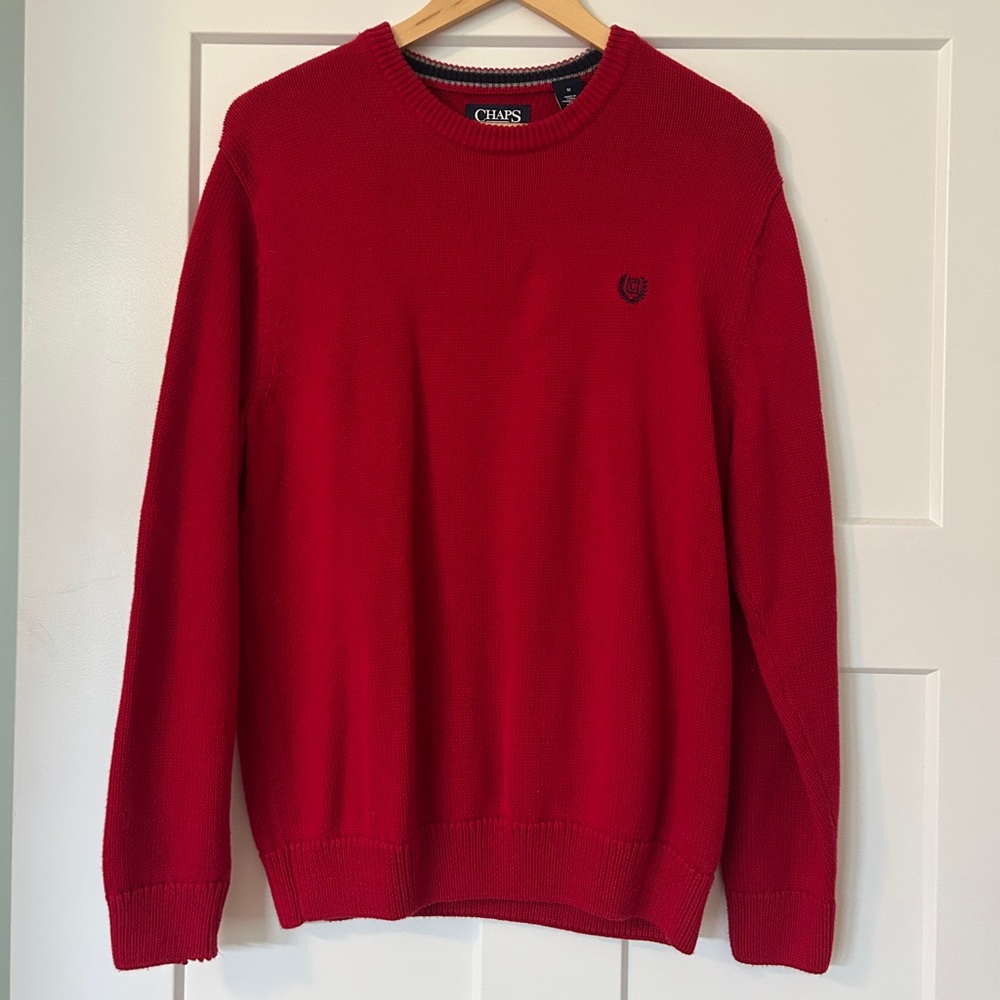 Chaps Vibrant Red Knit Pullover